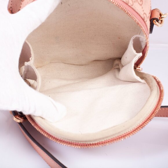 Authentic Gucci Pink GG Canvas Ophidia Mini Crossbody - Picture 7 of 16